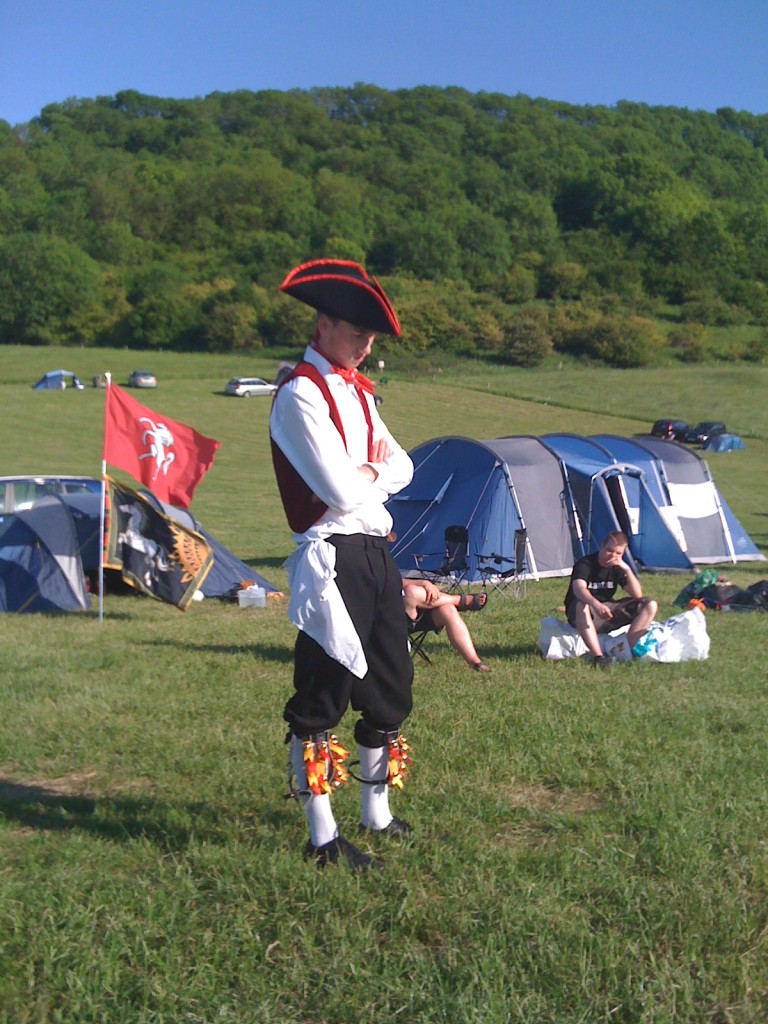 With the White Horse Flag of Kent fluttering in the background, I give a talk on the English Dance tradition in an Odinic context.
